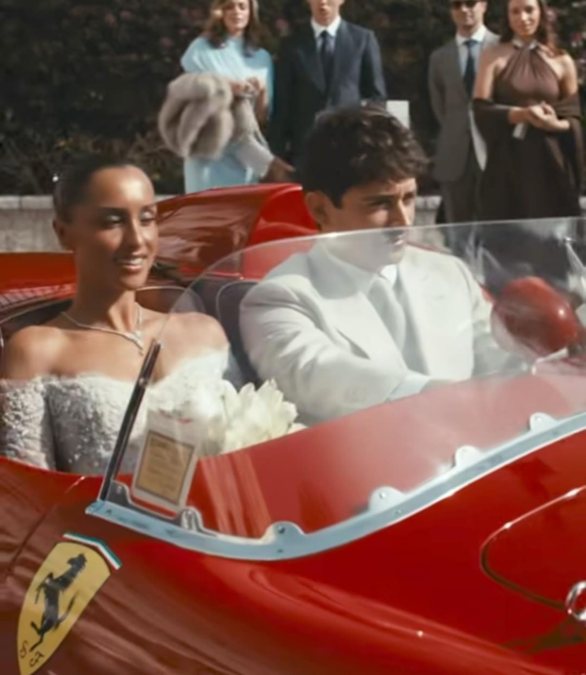 Así fue la boda del piloto de F1 y la modelo. // IG @Charleslecler