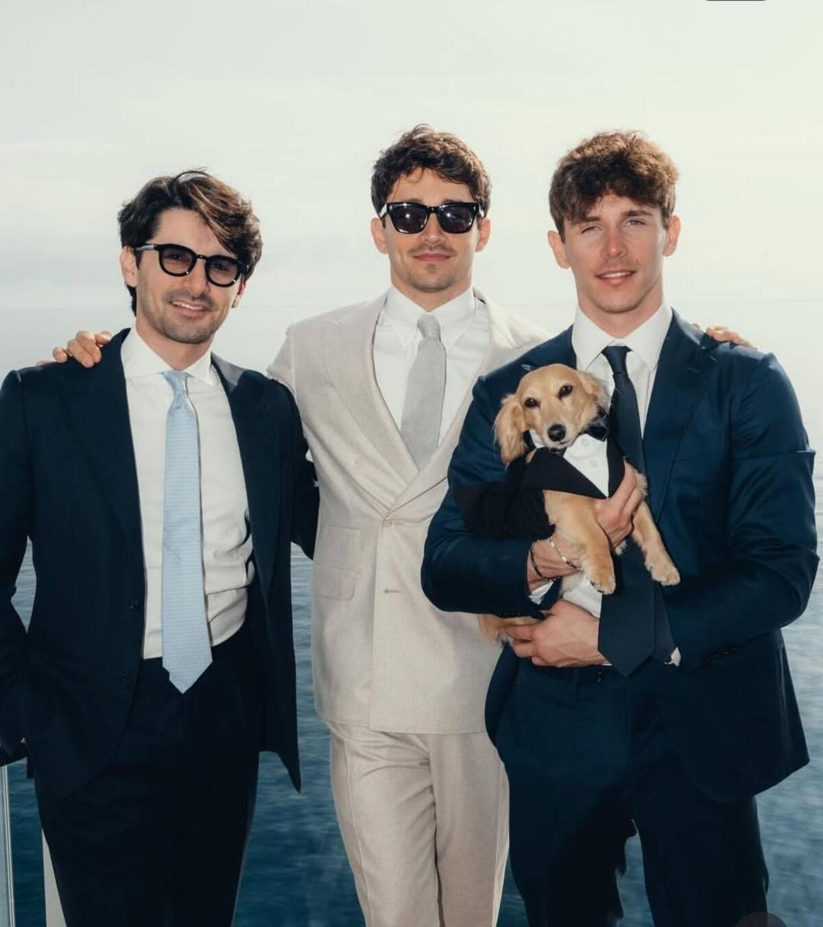 Así fue la boda del piloto de F1 y la modelo. // IG @Charleslecler
