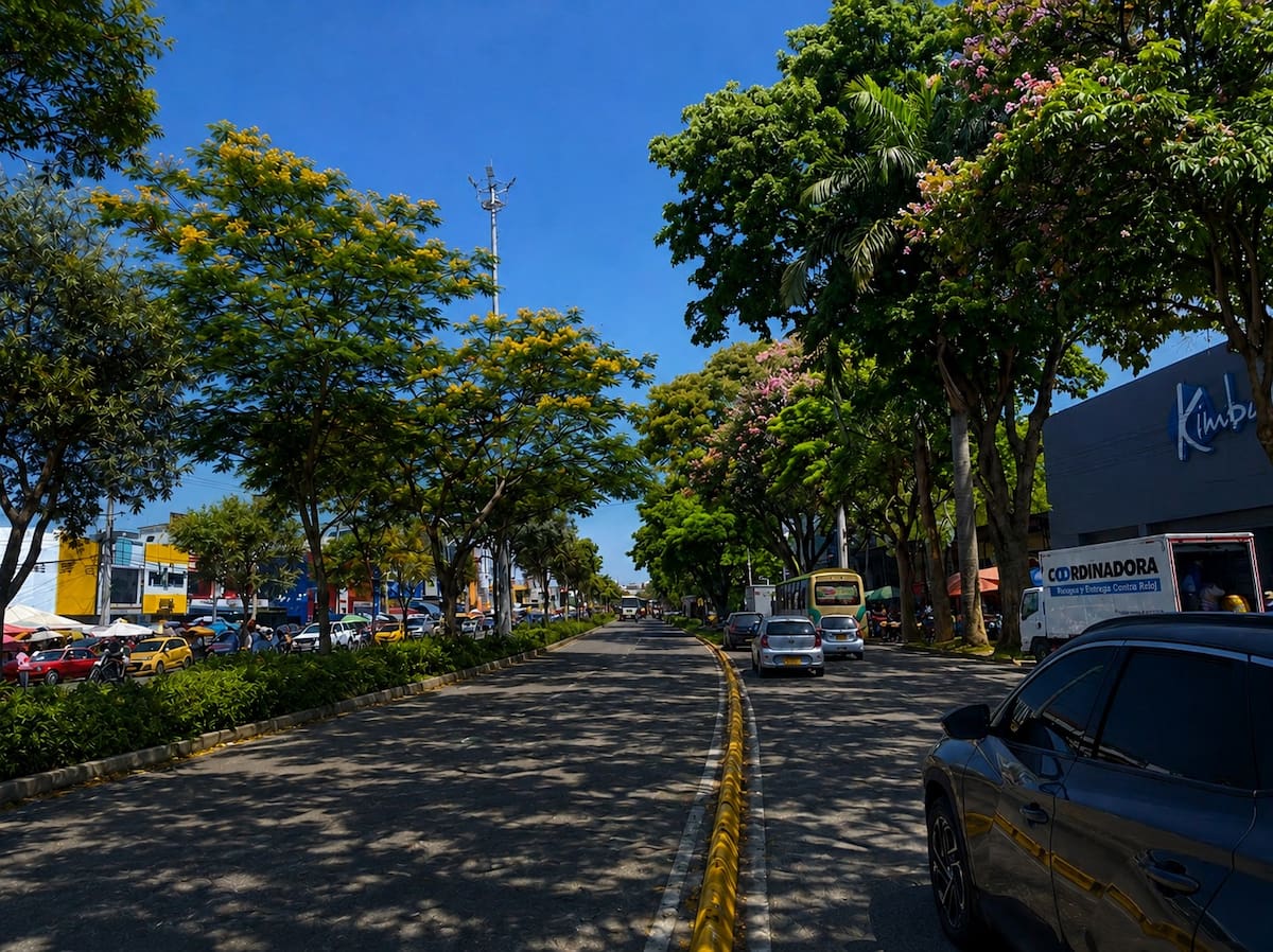 Así quedaría un tramo de la vía frente a Bazurto. //Imagen realizada con IA.