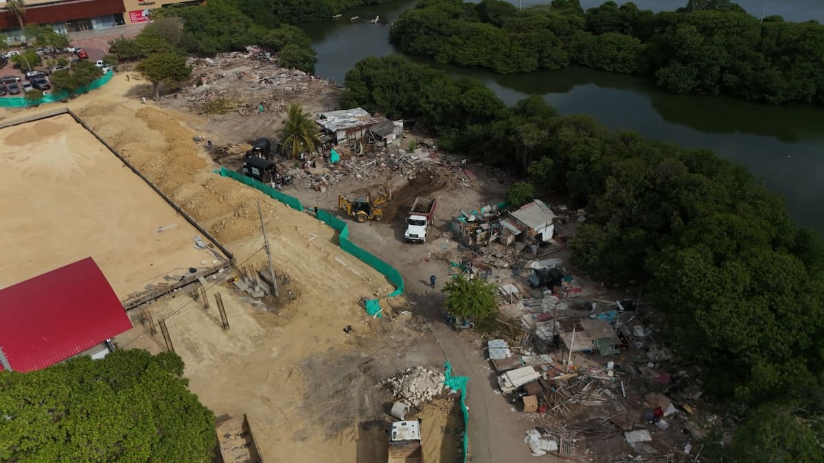 Así quedó el terreno tras la adecuación del área para las nuevas obras en el proyecto de Nuevo Chambacú