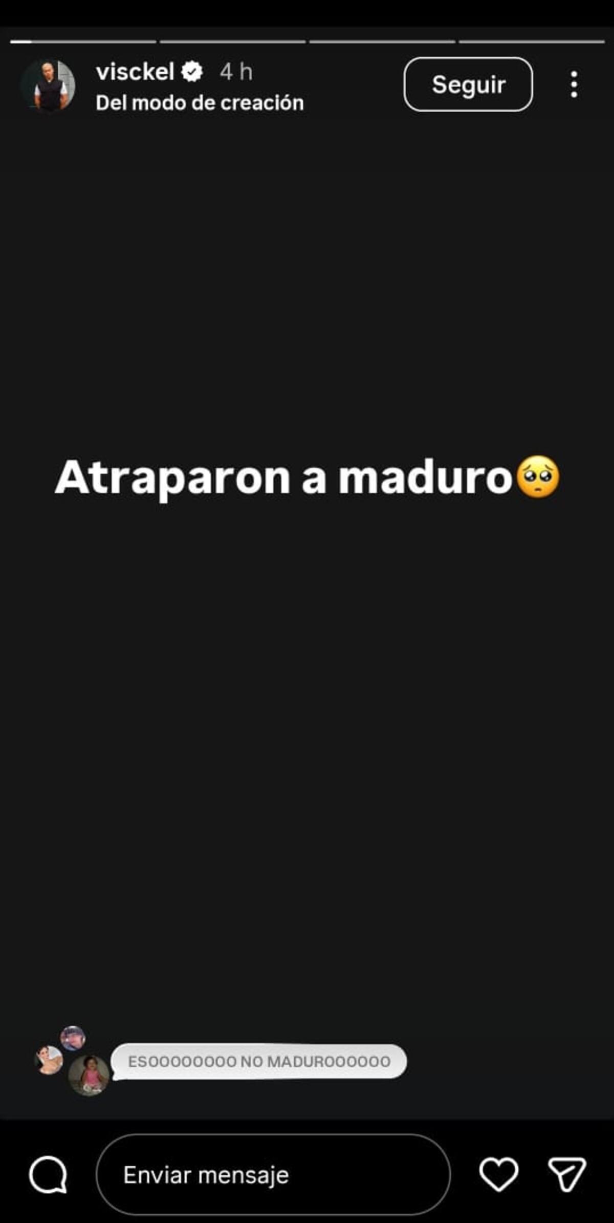 Así reacciona la farándula ante la captura de Maduro