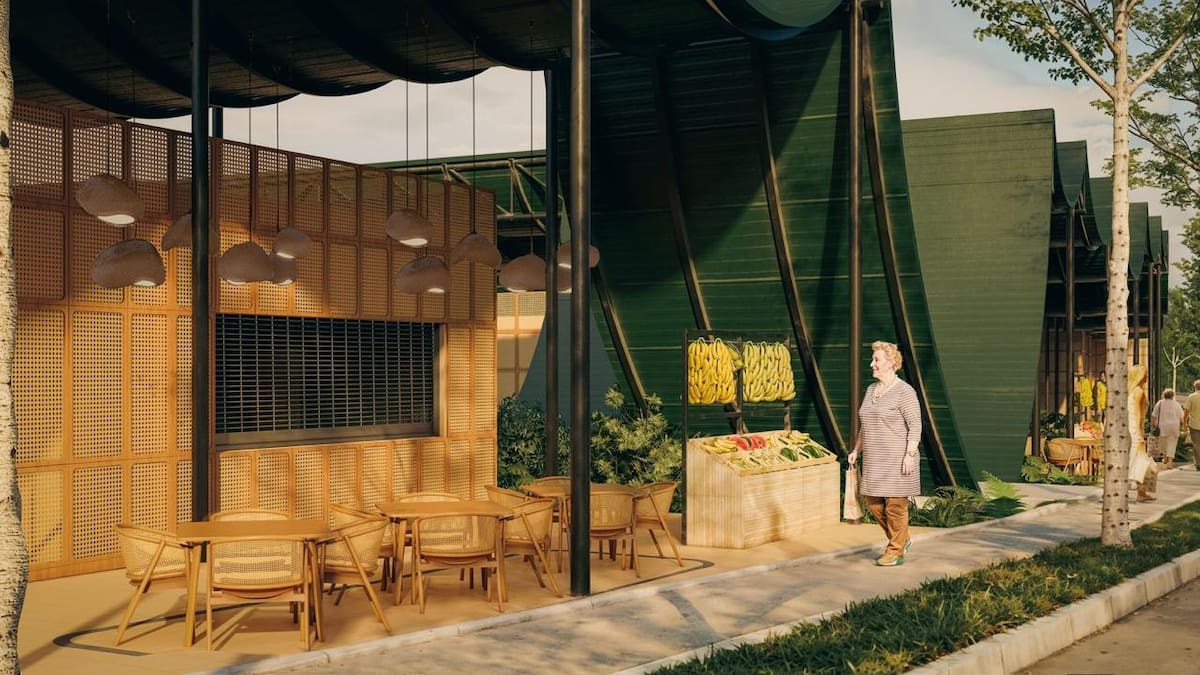 Así se verán los comercios del parador turístico de Lomita Arena. // Foto: cortesía - Gobernación de Bolívar