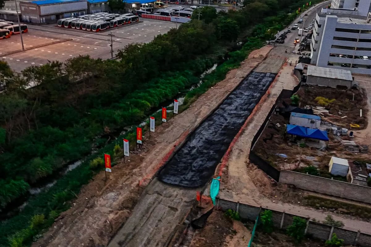 Así va la construcción de la vía Territorio Mío-Parque Heredia en Cartagena