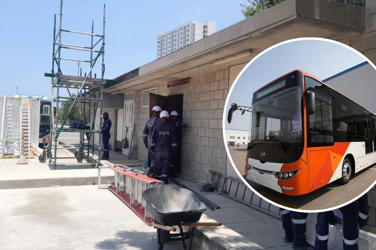 Así van las estaciones de carga para los nuevos buses eléctricos de Transcaribe