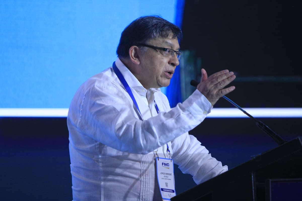 Jorge Enrique Ibáñez, presidente de la Corte Constitucional, hizo un llamado a la democracia constitucional. // Foto: Oscar Diaz.