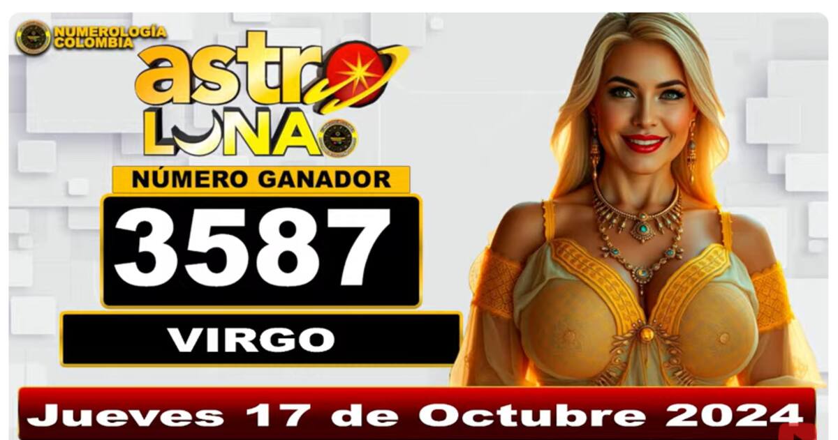 Resultado del sorteo de Super Astro Luna 17 de octubre de 2024.