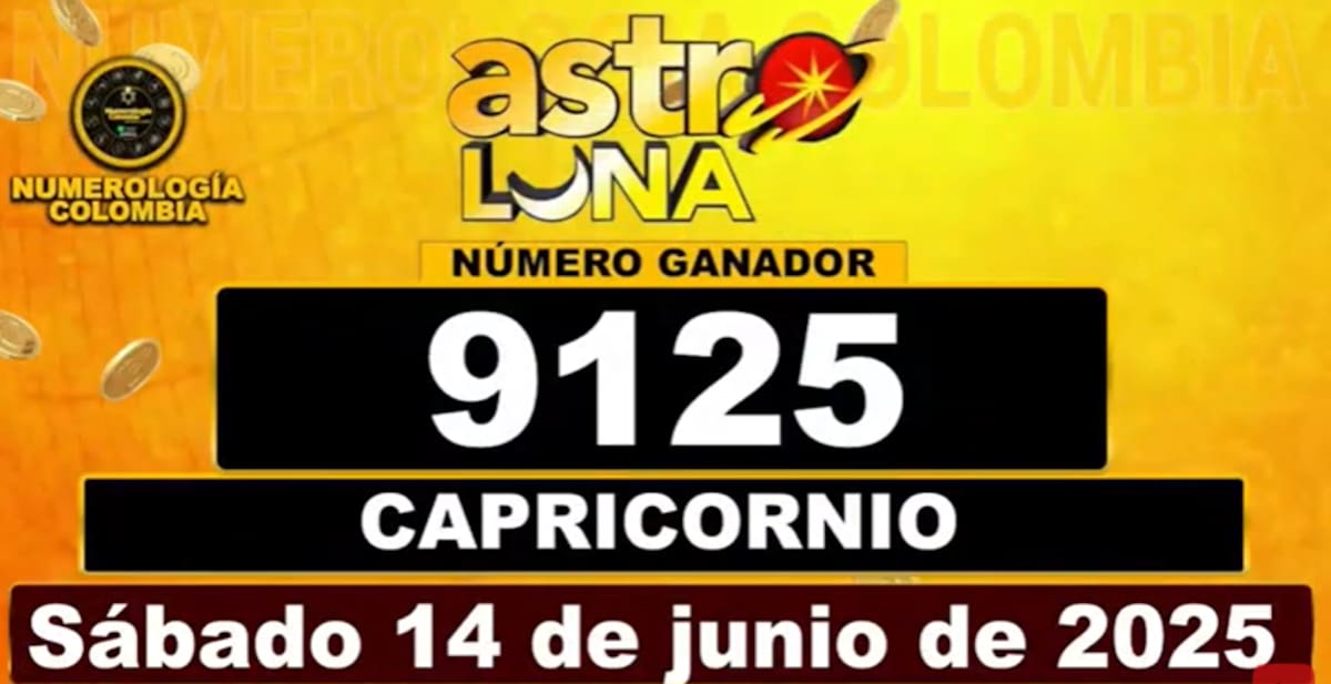 Resultado del sorteo de Astro Luna del 14 de junio de 2025.