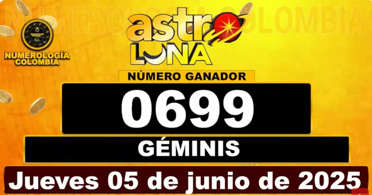 Resultado del sorteo Astro Luna del 5 de junio de 2025.