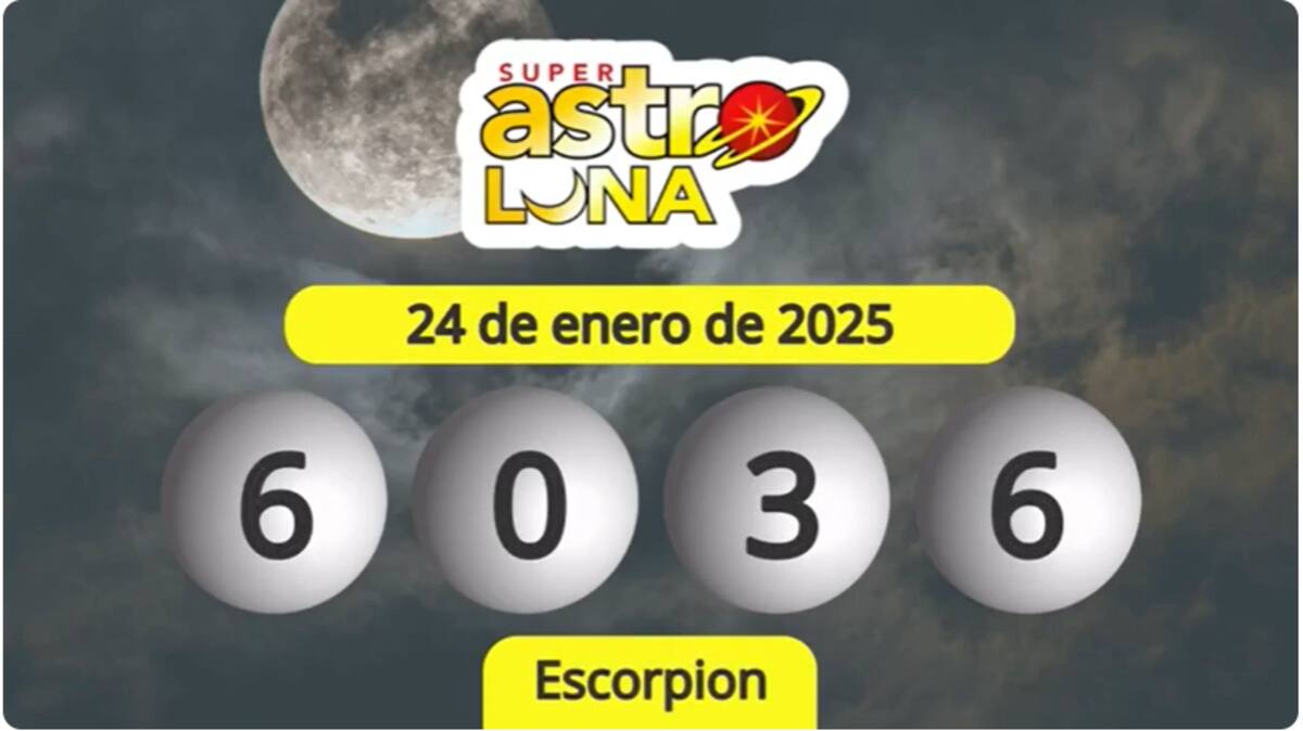 Resultado del sorteo de Astro Luna de este 24 de enero de 2025.