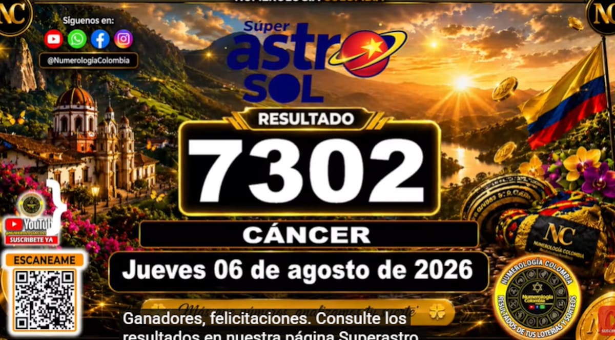Astro Sol del 6 de agosto de 2026. // Foto: captura de pantalla del canal de YouTube @NumerologíaColombia.