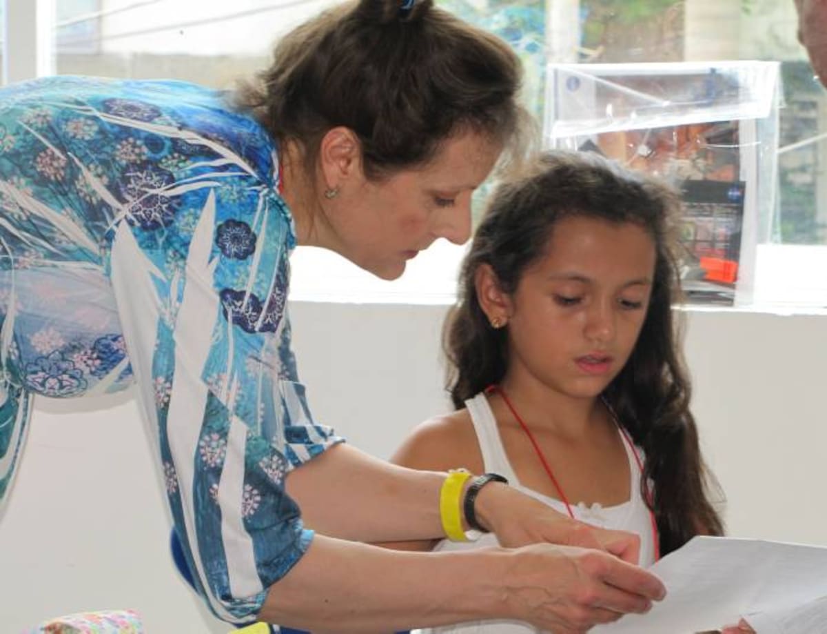 La interacción de Pamela Harman con los niños asistentes al congreso fue muy cercana. Erica Otero Brito- El Universal