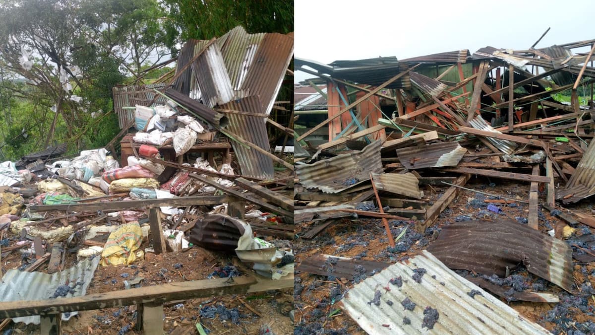 Atacan con explosivos la casa de la esposa del gobernador de Caquetá. // Foto: Diario del Cauca