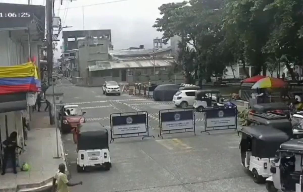 Ataque de drones del ELN a estación de Policía de Tadó, Chocó. //Foto: captura de video de X.