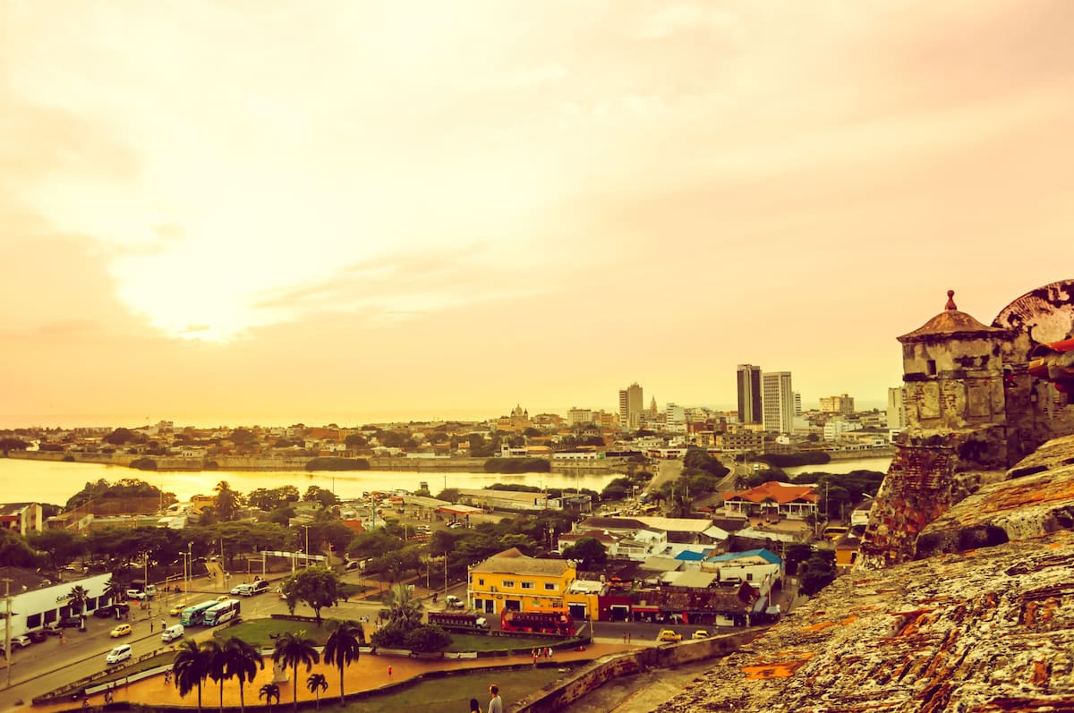 Atardecer en Cartagena vista desde algún lugar de la ciudad.// Fotos: 123rf