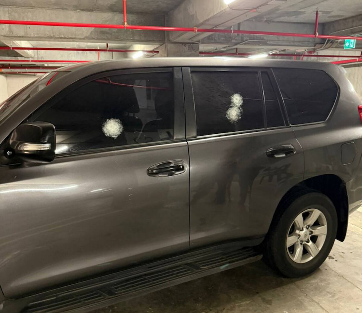 Así quedó la Camioneta donde iba la María Bolívar candidata a la Cámara por el Departamento del Atlántico, luego del atentado en el Departamento de Córdoba.//Cortesía Ministerio del Interior.