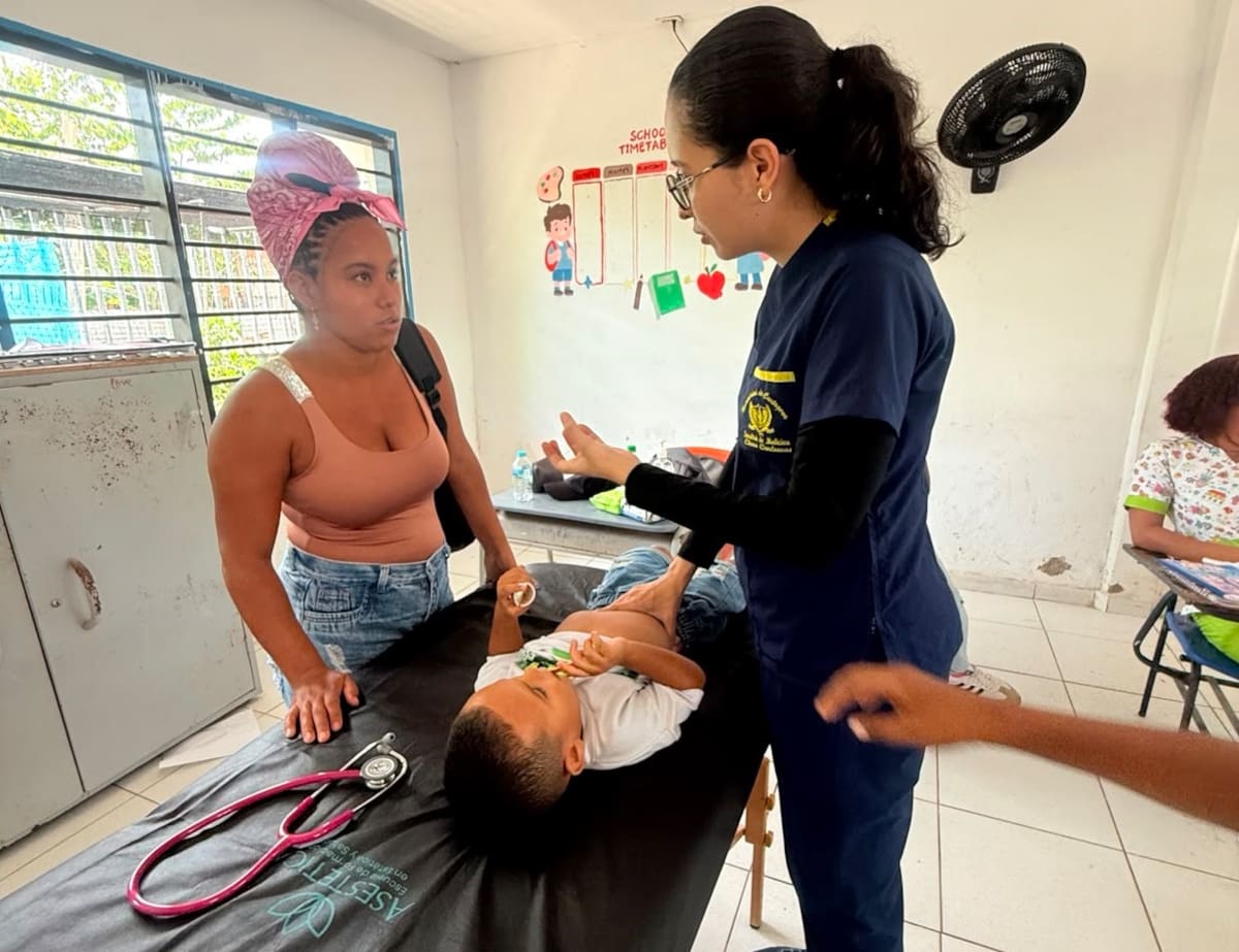 La jornada de salud en las veredas Leticia y Recreo benefició especialmente a los niños.