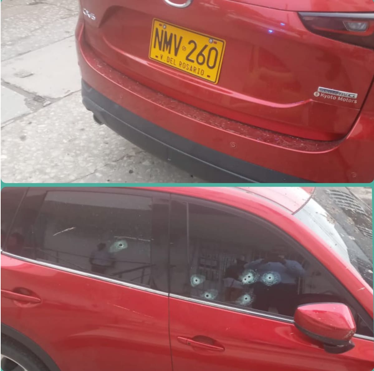 En este vehículo se desplazaban Teddis Alberto Bossio Martínez y Juan Carlos Silva Ramírez. El primero resultó muerto y el segundo se encuentra herido.