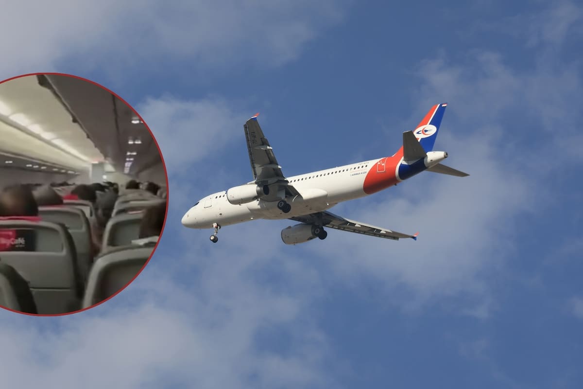 Pasajeros grabaron aterrizaje de emergencia por tormenta de arena
