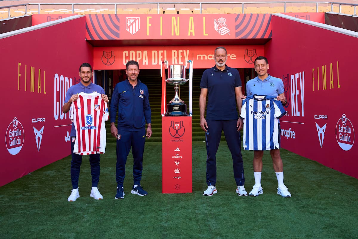 Atlético de Madrid y Real Sociedad se enfrentarán en la gran final de la Copa del Rey 2026. //Foto, EFE: Ángel Martínez/RFEF.