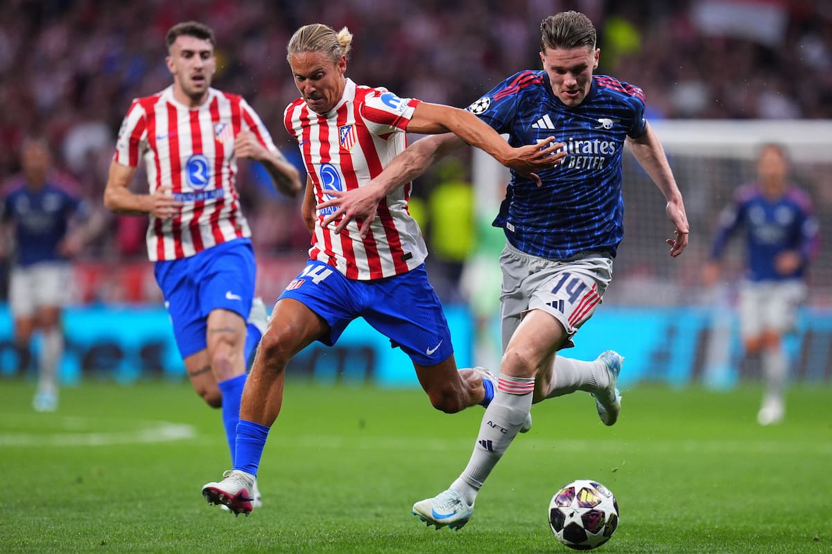 Atlético Madrid y Arsenal se enfrentan en la semifinal ida de la UEFA Champions League 2025/2026. //Foto, AP: Manu Fernández