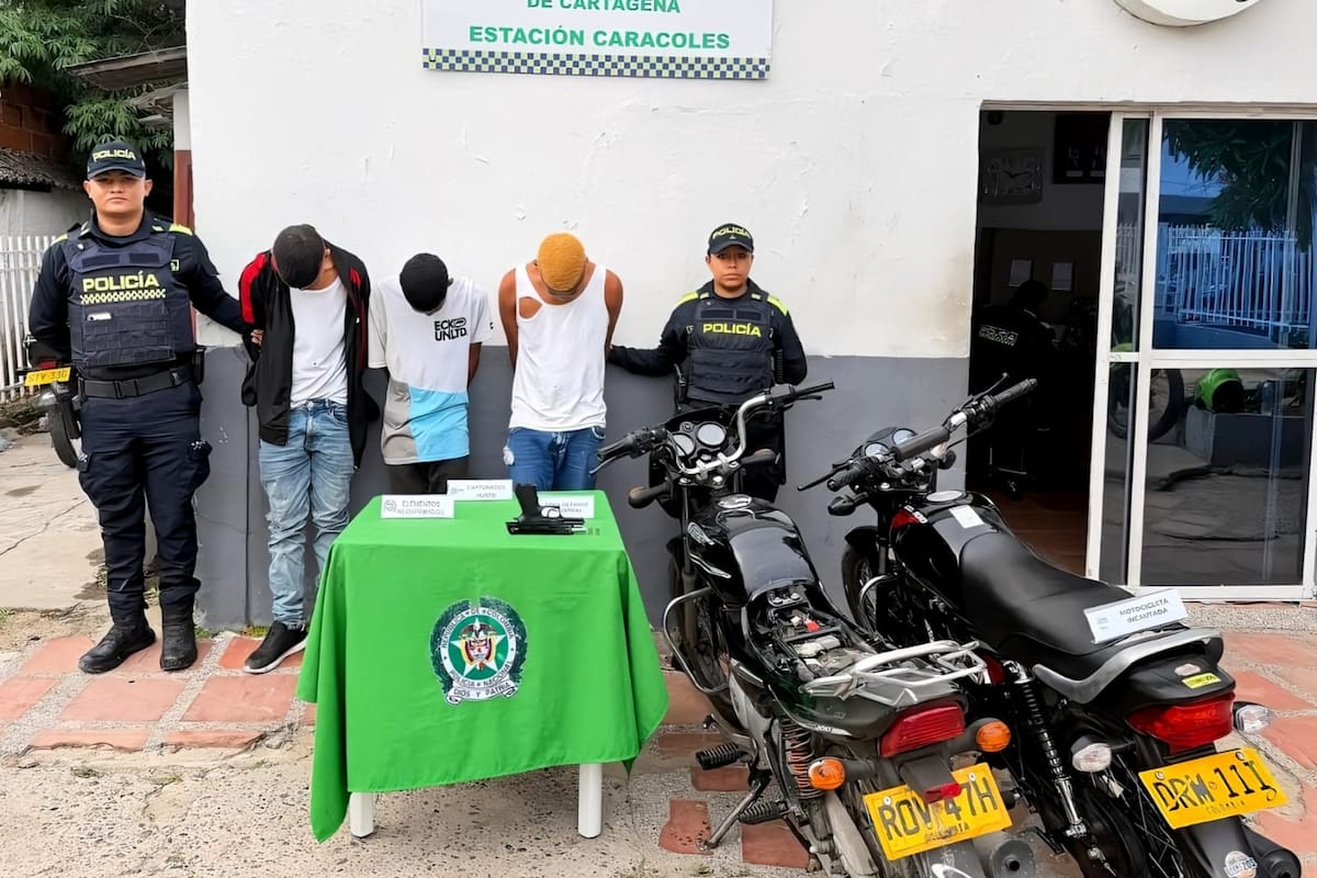 Caen 3 delincuentes en Cartagena: intimidaron a una mujer y robaron una cadena de oro