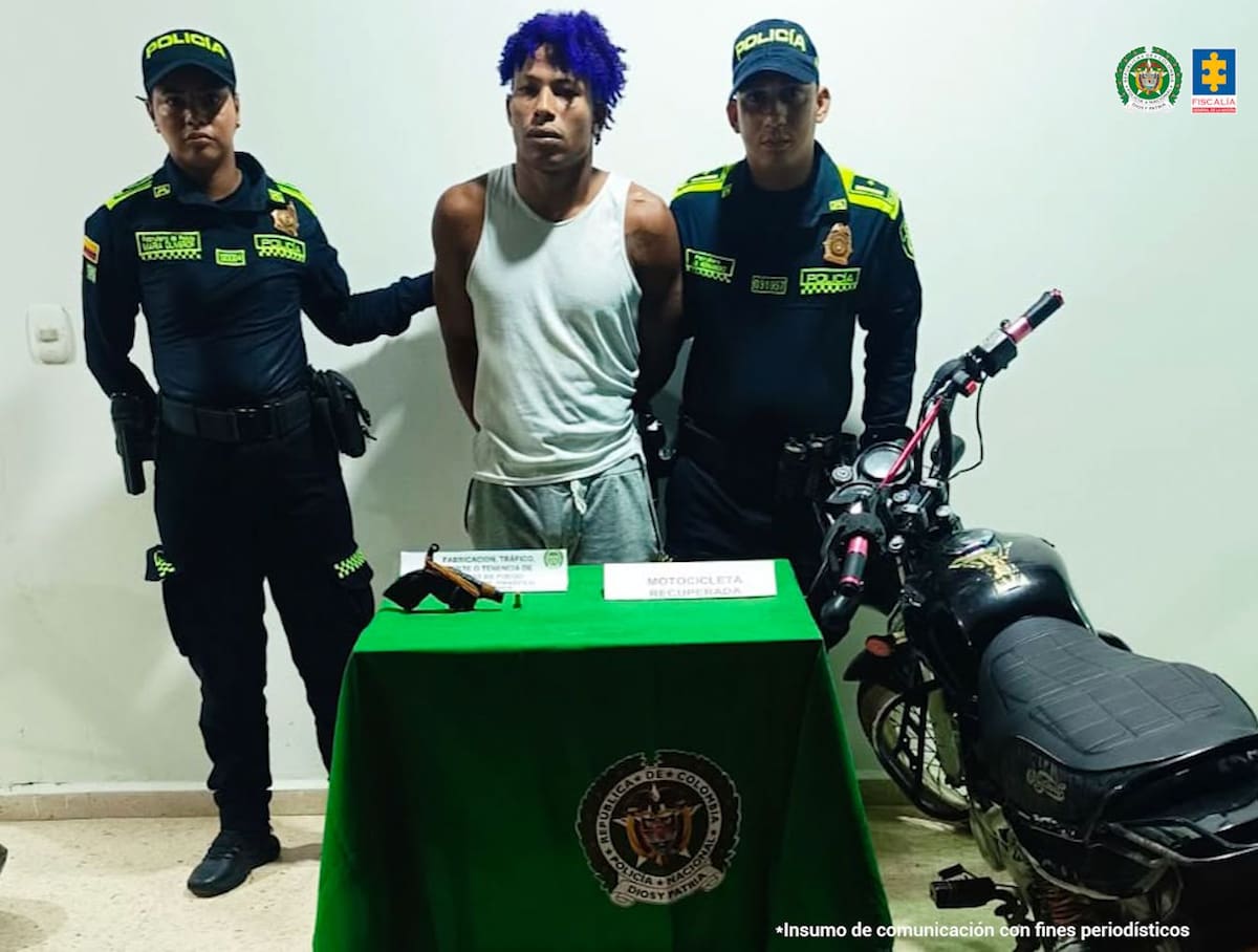 Pedro Luis Simarra Fuentes, alias ‘Chompi’, fue judicializado por su presunta participación en el hurto de una motocicleta y un celular en Turbaco. //FOTO: SUMINISTRADA POR FISCALÍA.