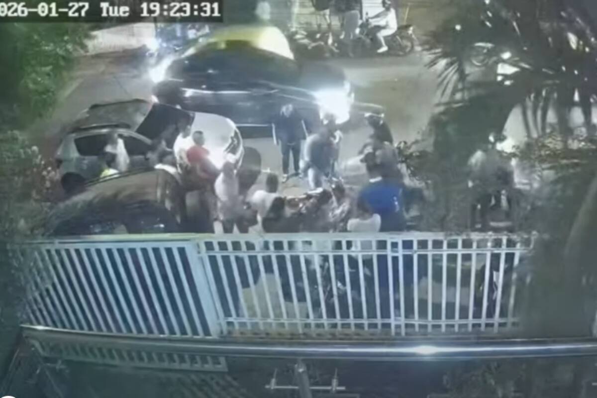 Video: 2 capturados y una moto quemada dejó un violento robo en el Pie de La Popa