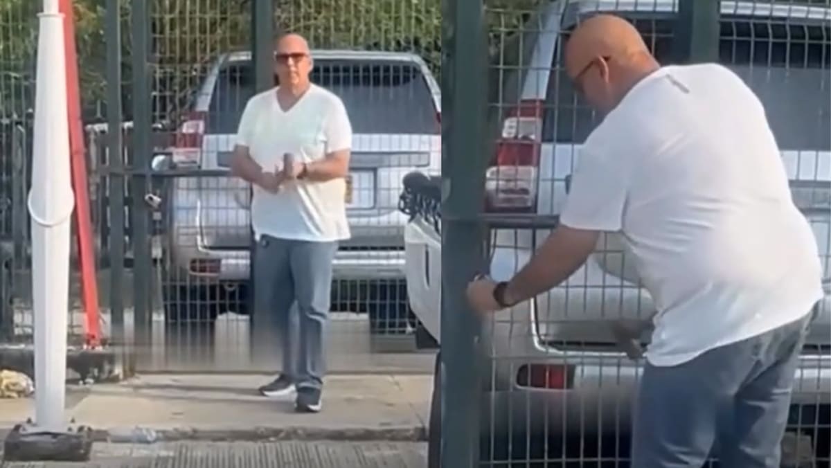 Aunque el video no muestra que el sujeto logra romper el candado, en Colombia, el Código Penal tipifica el vandalismo como daño a bien ajeno, mueble o inmueble, según el artículo 265