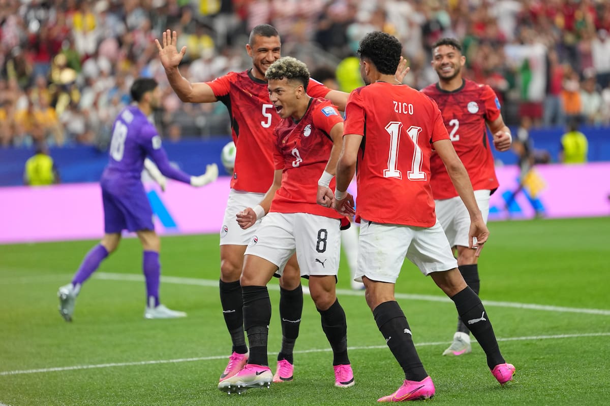 El egipcio Emam Ashour (8) marcó el gol que había puesto en ventaja a Egipto en el partido contra Australia en el Mundial. //Foto, AP: Julio Cortez