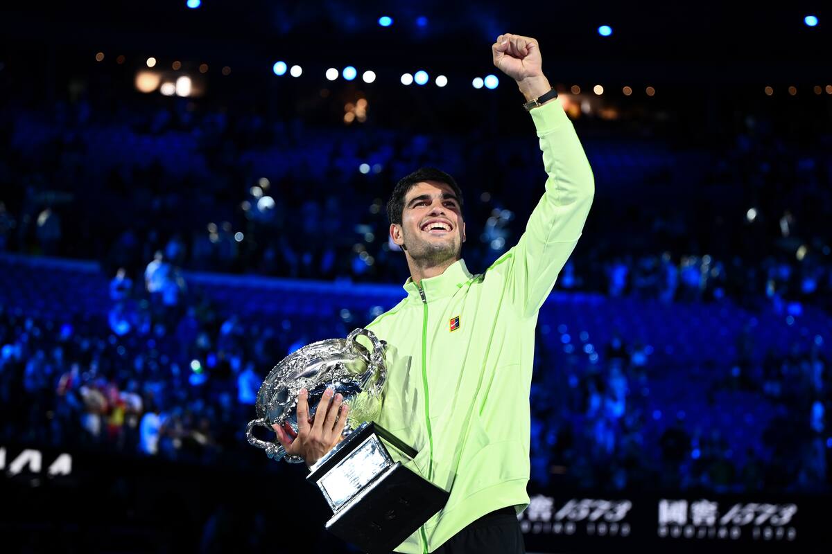 Carlos Alcaraz viene de consagrarse campeón en el Abierto de Australia. //Foto, EFE: JOEL CARRETT