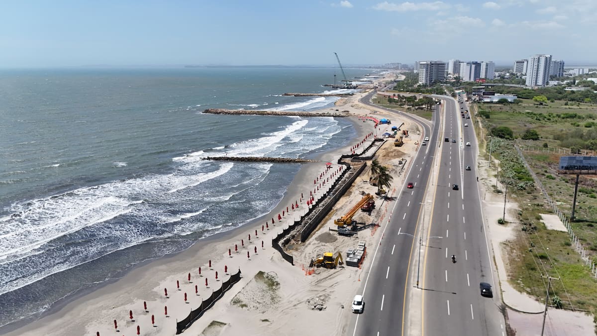 Avance actual de las obras del Gran Malecón del Mar. // Foto: Drone El Universal