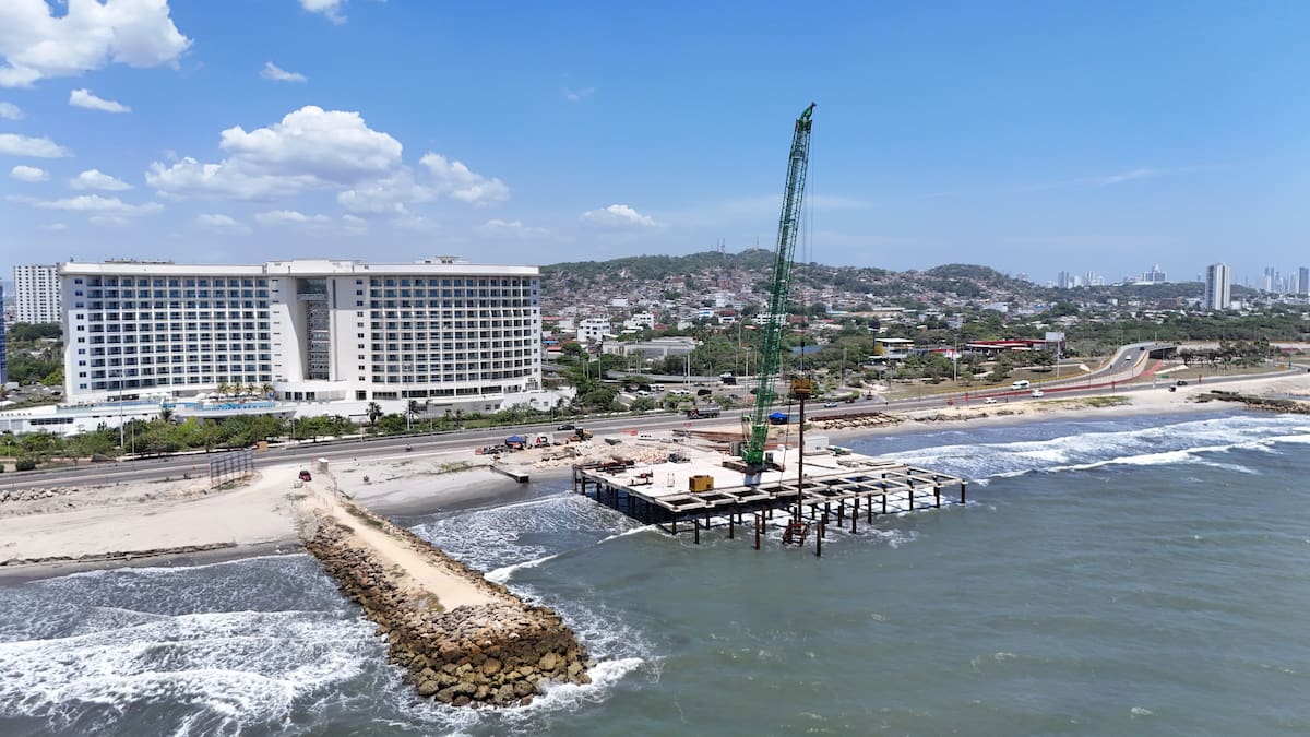 Avance actual de las obras del Gran Malecón del Mar. // Foto: Drone El Universal