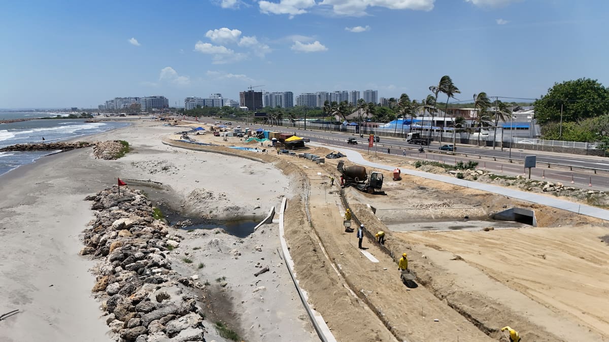 Avance actual de las obras del Gran Malecón del Mar. // Foto: Drone El Universal