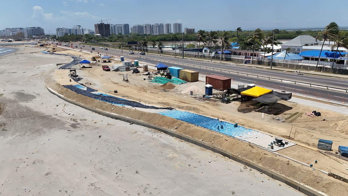 Avance actual de las obras del Gran Malecón del Mar. // Foto: Drone El Universal