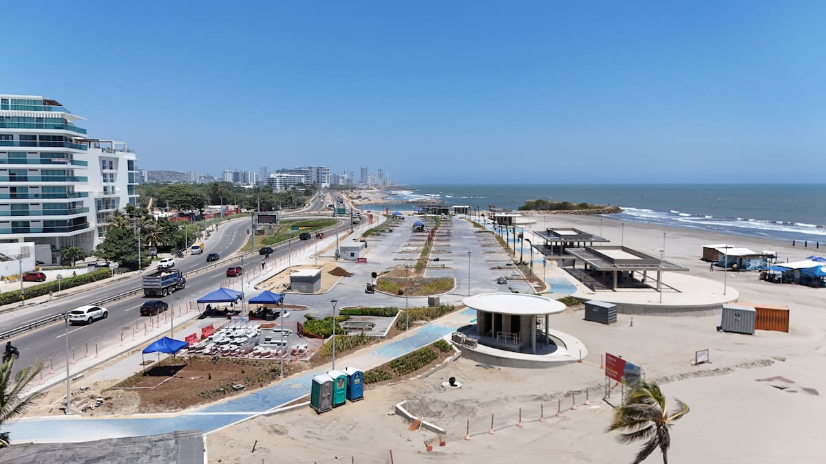 Avance actual de las obras del Gran Malecón del Mar. // Foto: Drone El Universal