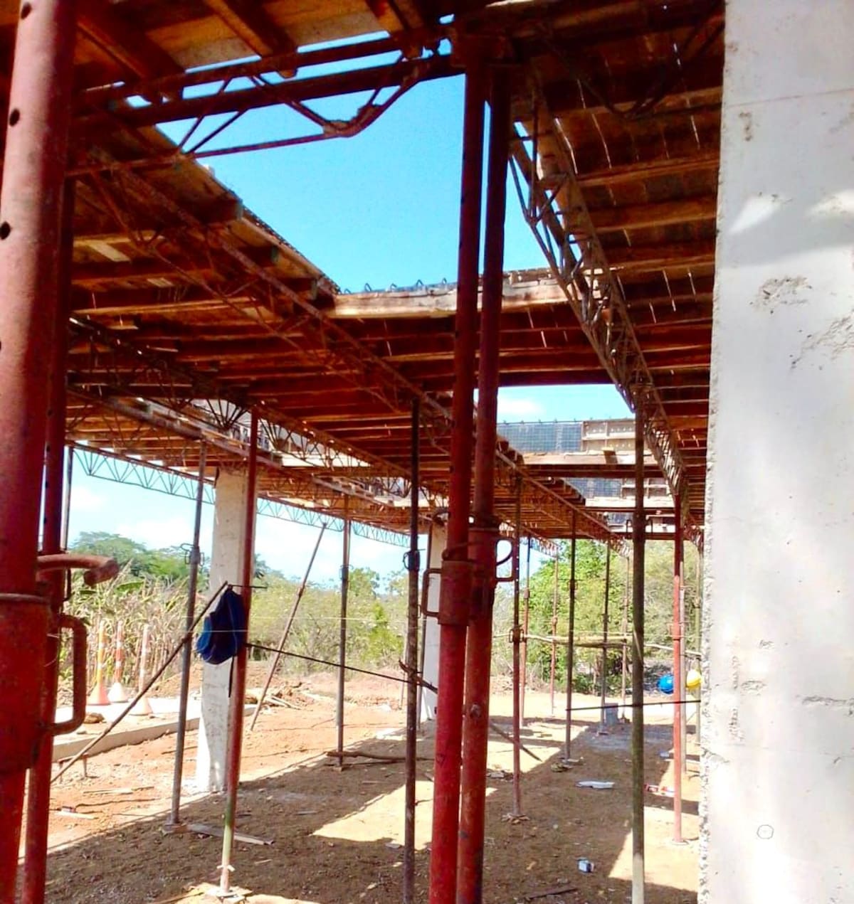 Avance de obras del parador turístico de Lomita Arena. // Foto cortesía de la Gobernación de Bolívar