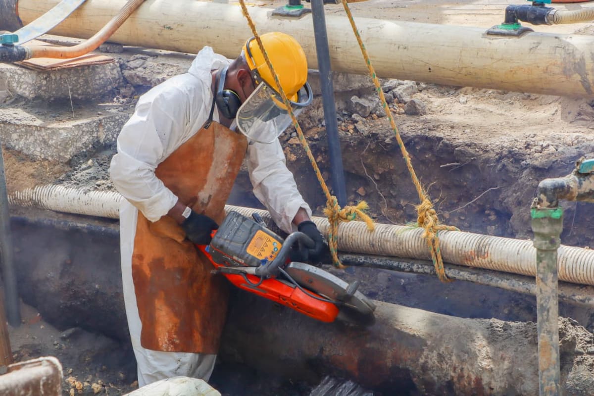 Avanza renovación del acueducto en zona turística de Cartagena. // Foto: cortesía