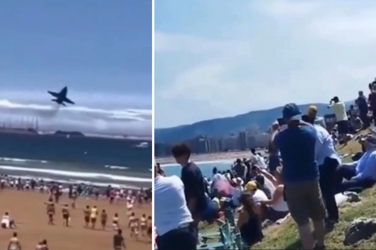 Video: Pánico en festival por peligrosa maniobra de avión en el aire