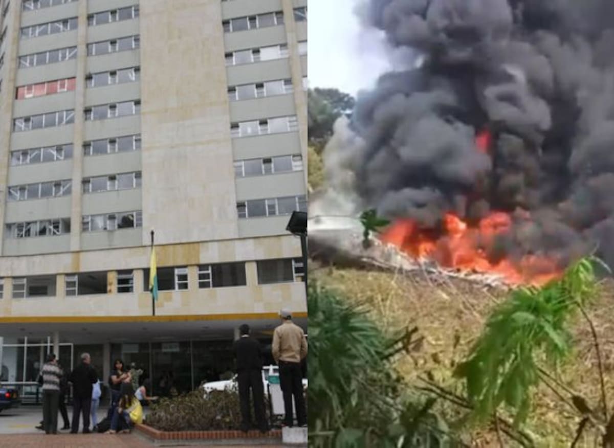 Avión de la Fuerza Aérea se accidentó en Putumayo. // Foto: Colprensa y captura de pantalla