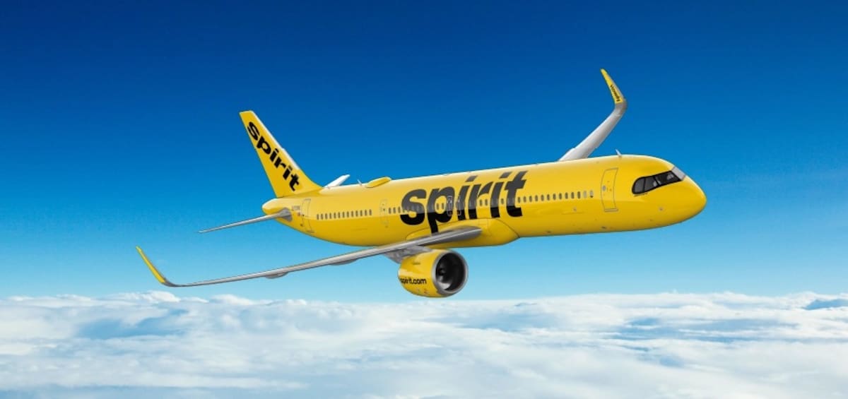 Avión de Spirit Airlines. // Foto: tomada de la página web de Spirit Airlines