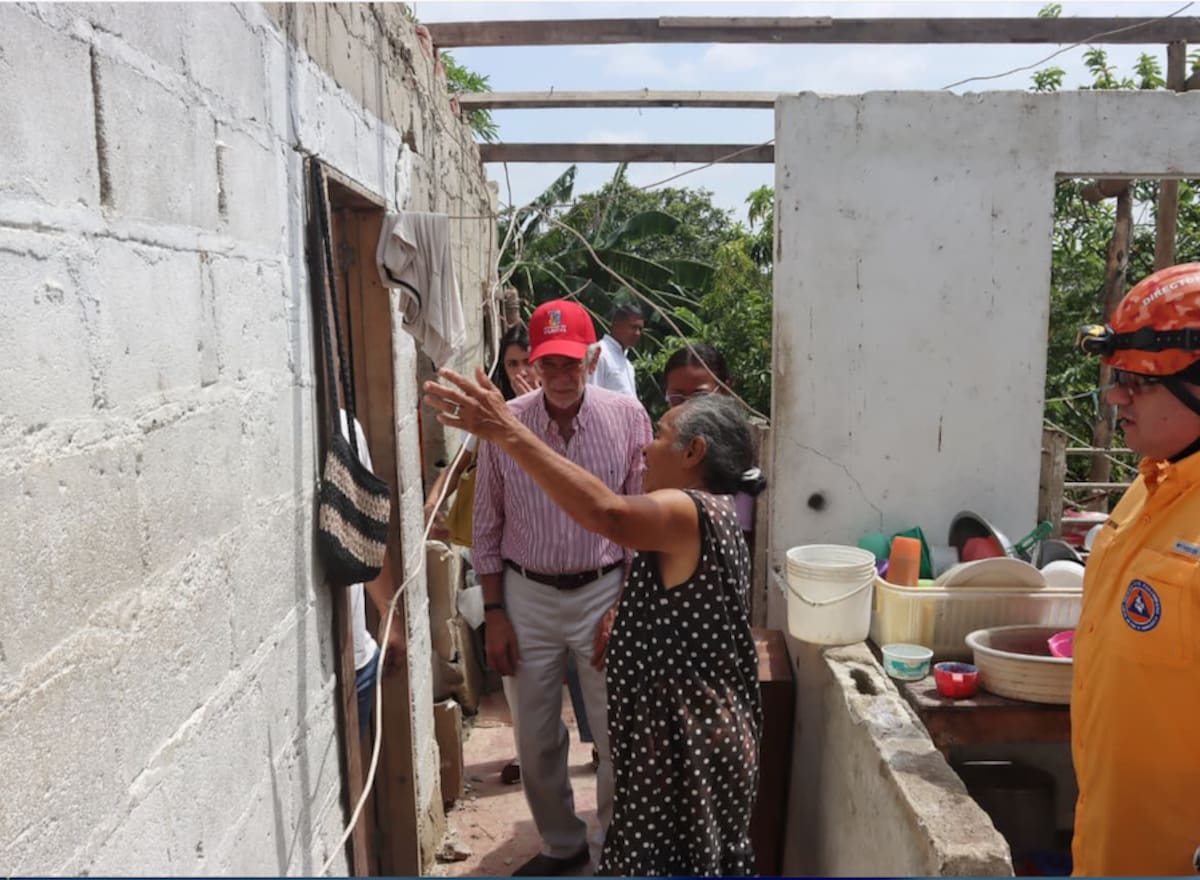 En el municipio de Juan de Acosta fueron 472 familias afectadas por el vendaval que ocurrió la tarde del lunes.//Cortesía Gobernación del Atlántico.