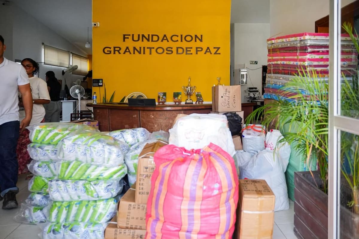 Recolección de ayudas humanitarias por parte de la Gobernación de Bolívar para afectados por terremoto en Colombia. // Foto: Cortesía - Gobernación de Bolívar.