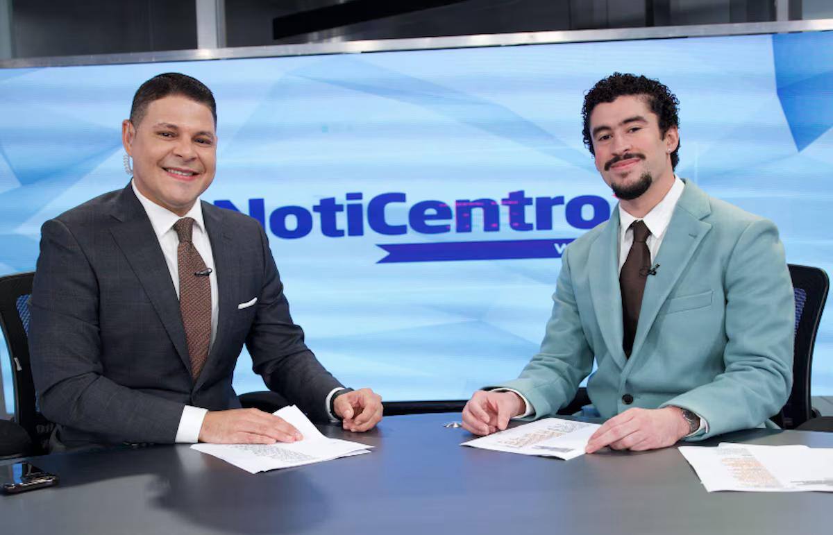 Bad Bunny como presentador en el NotiCentro de Puerto Rico. //Foto: tomada de Internet.