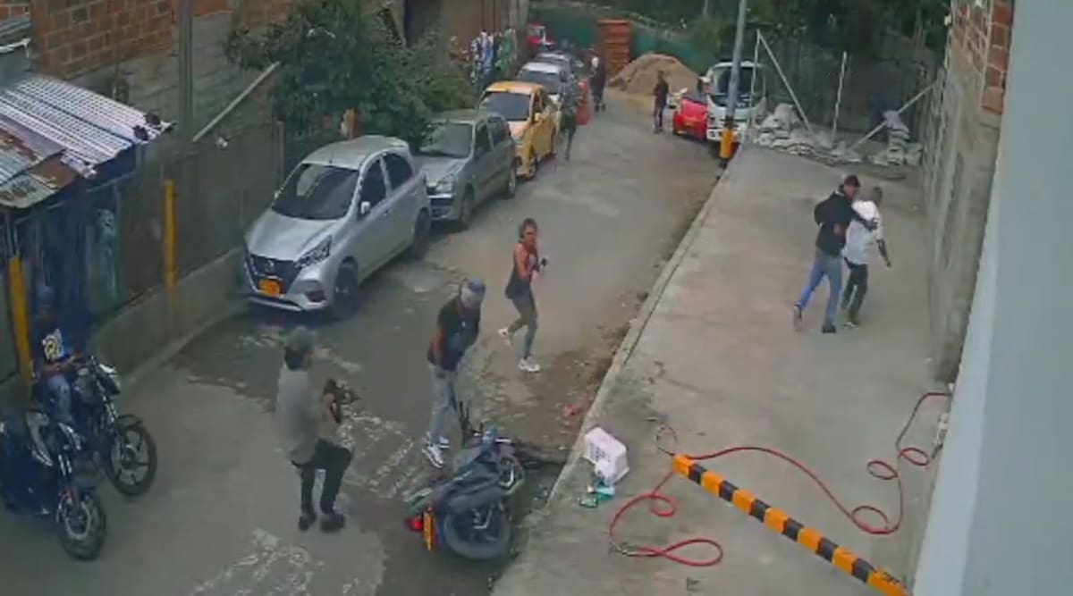 Balacera de película en Medellín. // Foto: Captura de video.