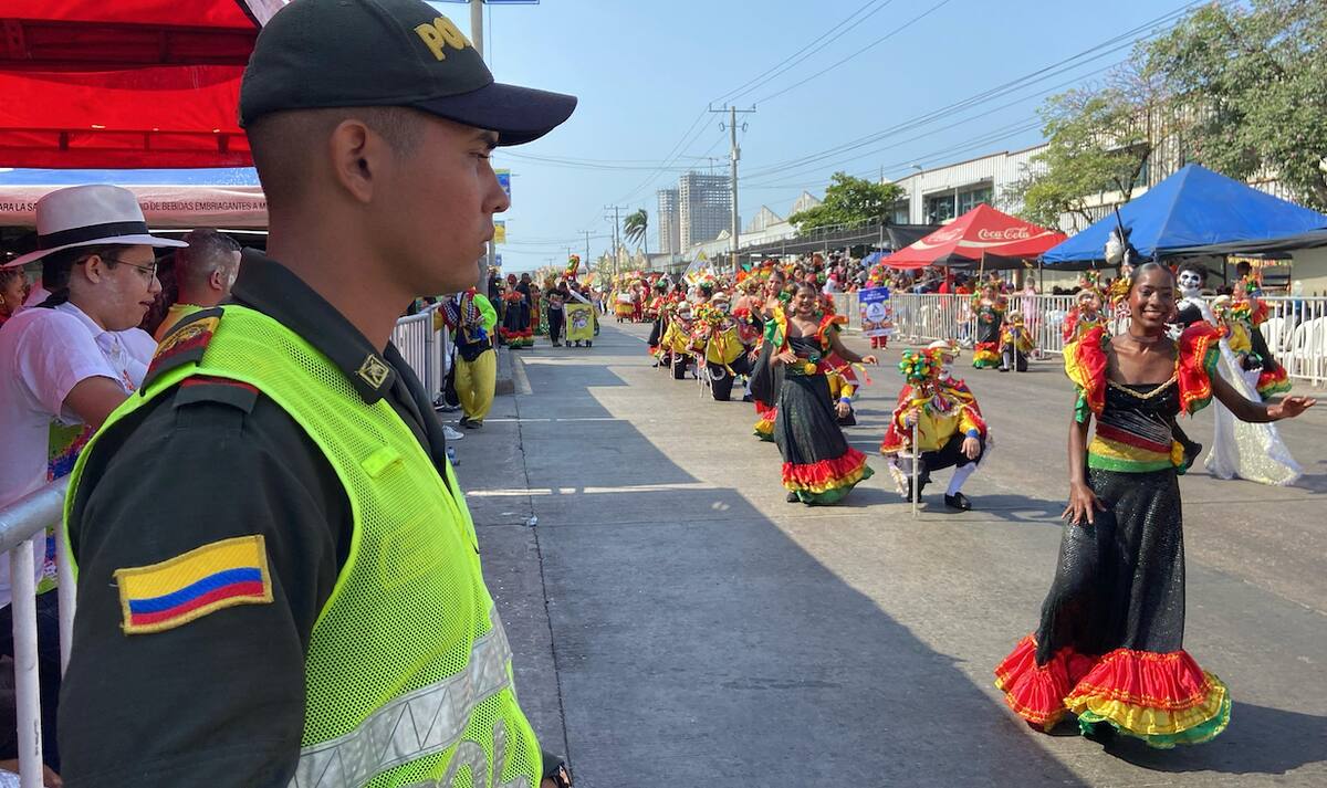 Unos 2.400 policías atendieron las actividades que se realizaron durante los cuatro días del Carnaval de Barranquilla 2025.//Cortesía.