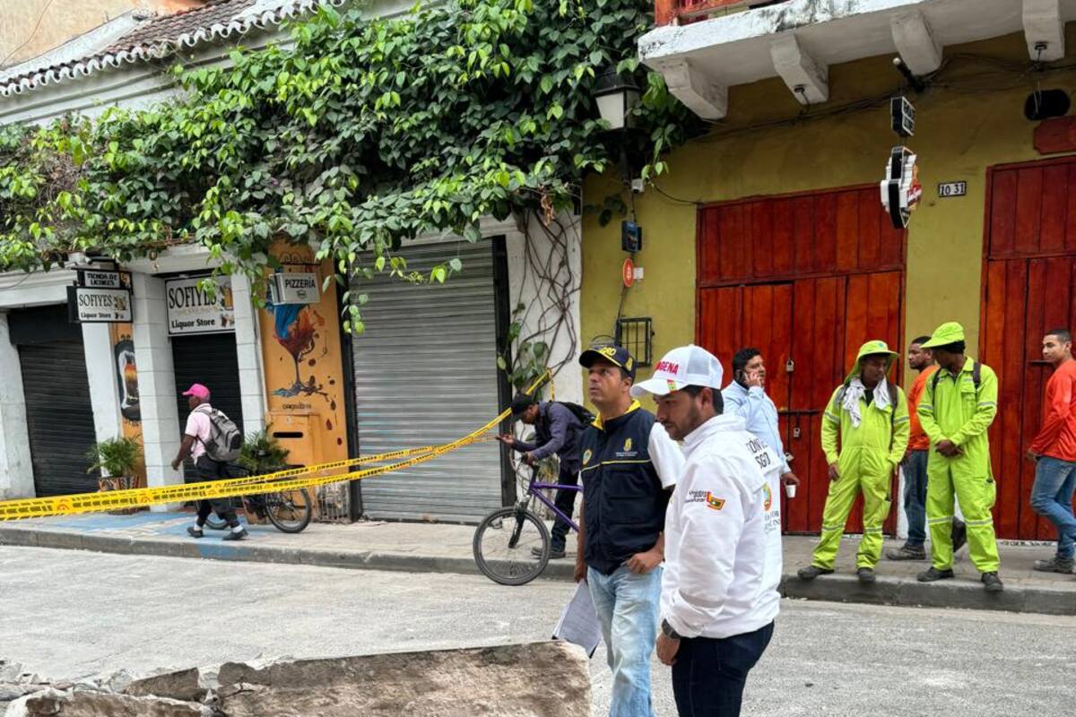 Alcaldía de Cartagena atiende emergencia por caída de balcón en Getsemaní