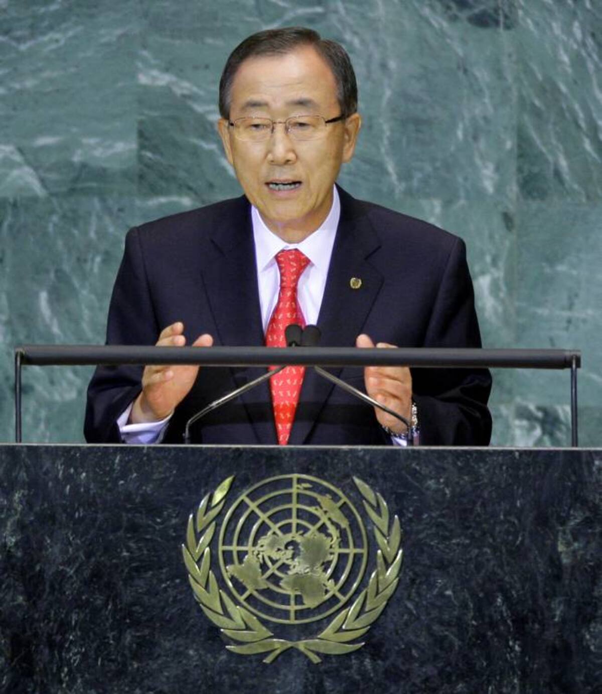 Ban Ki-moon, Organización de Naciones Unidas (ONU). AP Julie Jacobson
