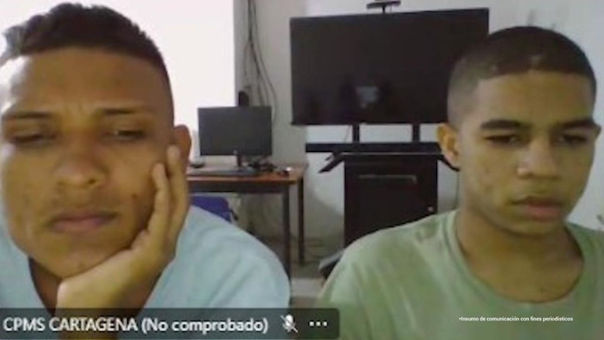 Dos de los procesados en las audiencias preliminares ante el juez de Garantías. //FOTO CORTESÍA DE LA FISCALÍA.