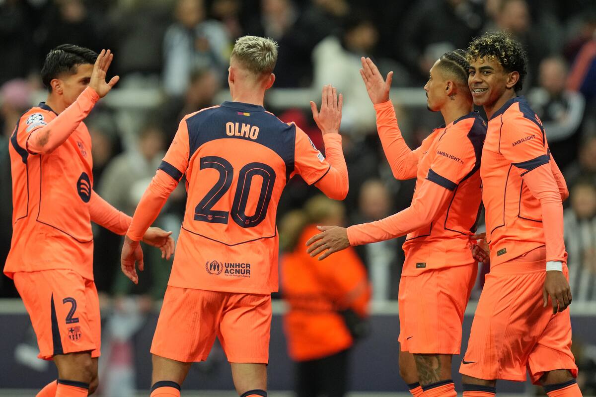 Barcelona empató el encuentro a Newcastle United en los últimos minutos de partido en los octavos de final de la Champions League. //Foto, AP: Jon Super