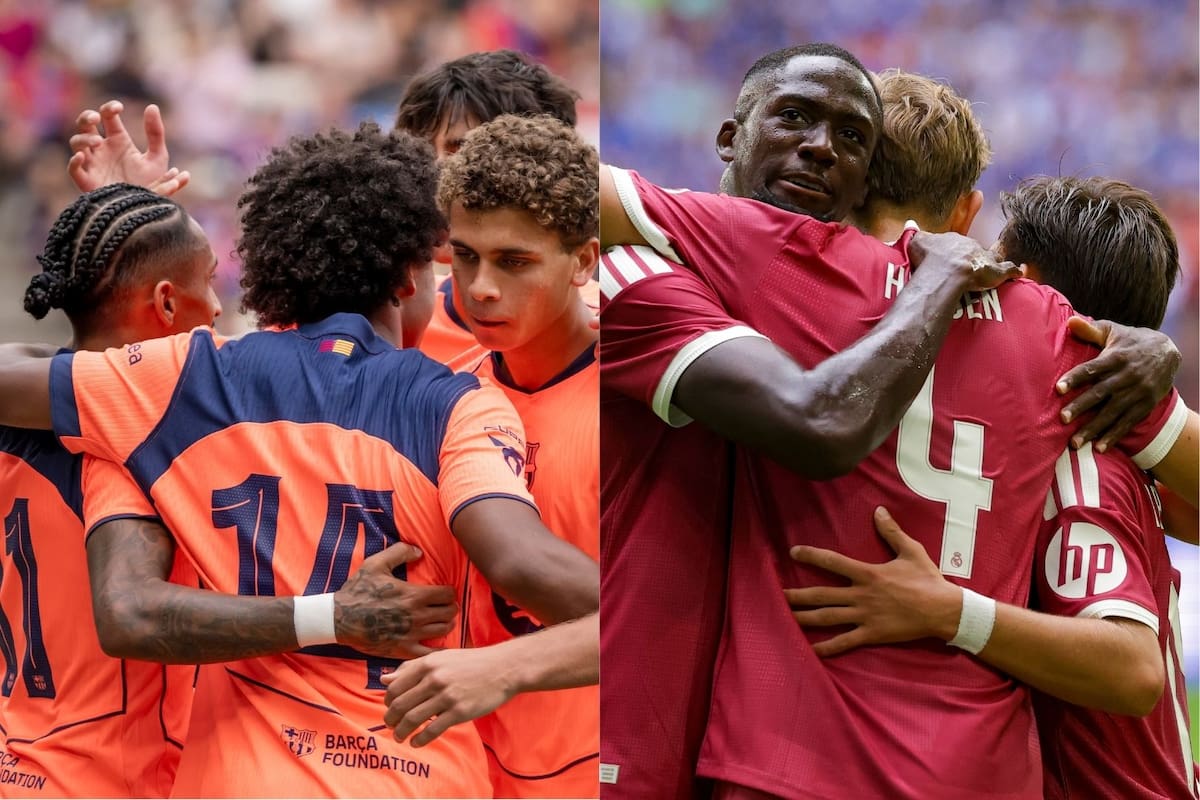 Barcelona y Real Madrid ganaron sus amistosos de este domingo con goleadas